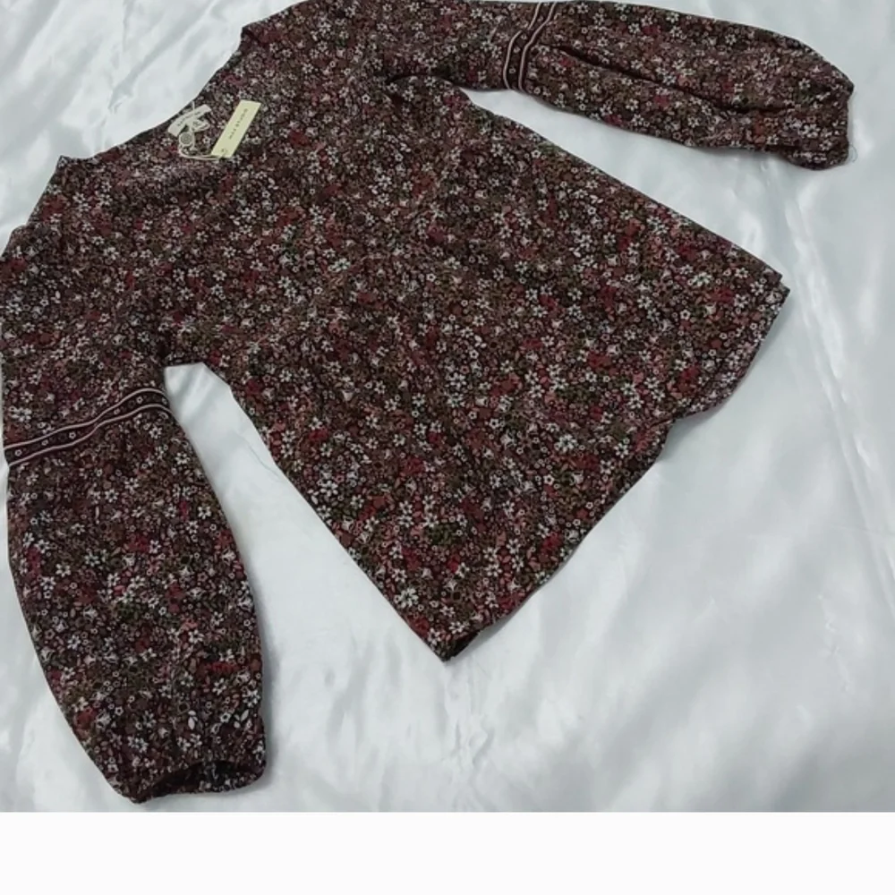 Max Studio Boho Floral Print Long Sleeve Top Cottagecore Size S* - Picture 2 of 16